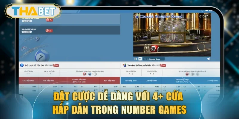 Đặt cược dễ dàng với 4+ cửa hấp dẫn trong Number Games