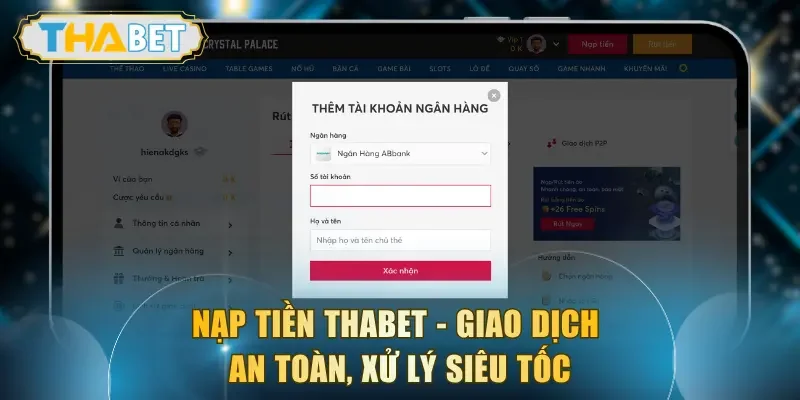 Nạp Tiền THABET