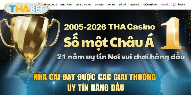 Nhà cái đạt được các giải thưởng uy tín hàng đầu
